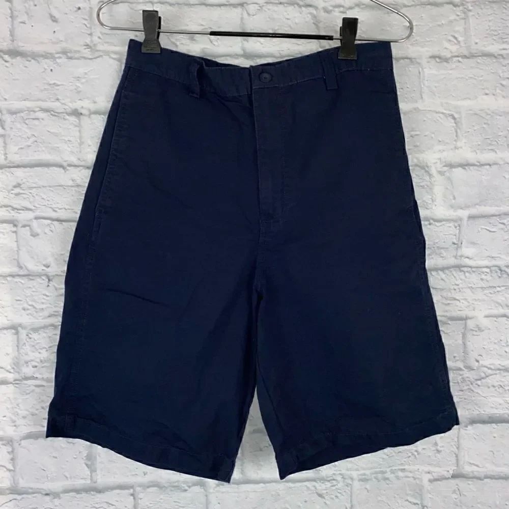 French toast 100% cotton uniform chino shorts navy blue sz 16 boys